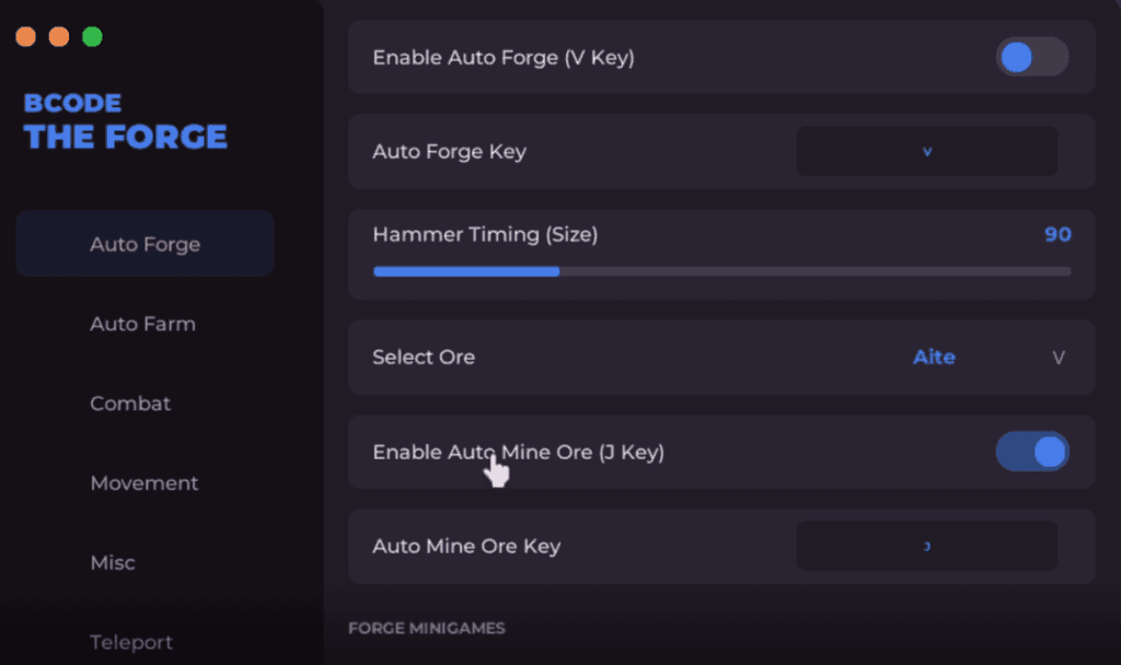 The Forge Bcode Hub Script | Auto Mine, Kill Aura | Keyless | BloxLord