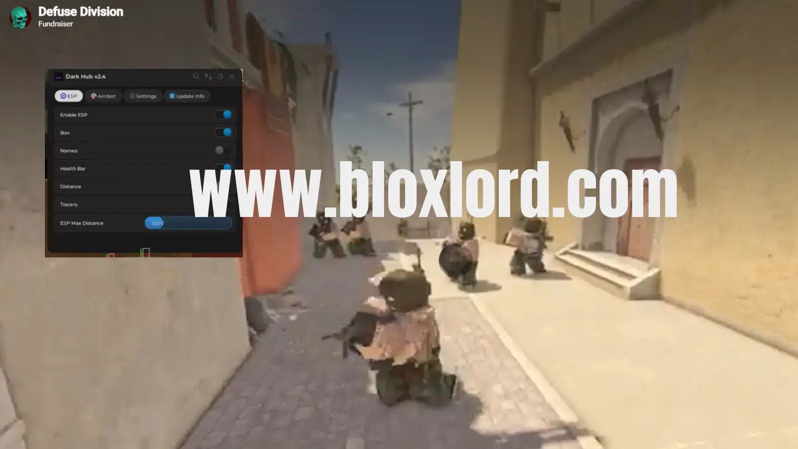 Defuse Division Script | Dark Hub | Enable Aimbot, ESP | BloxLord